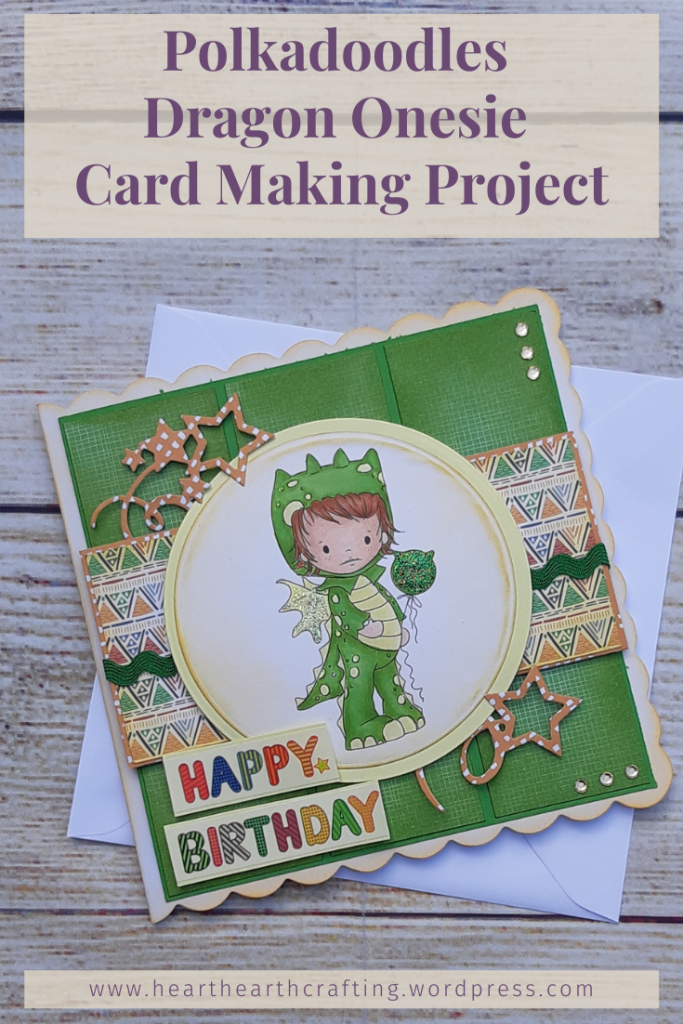 Polkadoodles Dragon Onesie Card Making Project