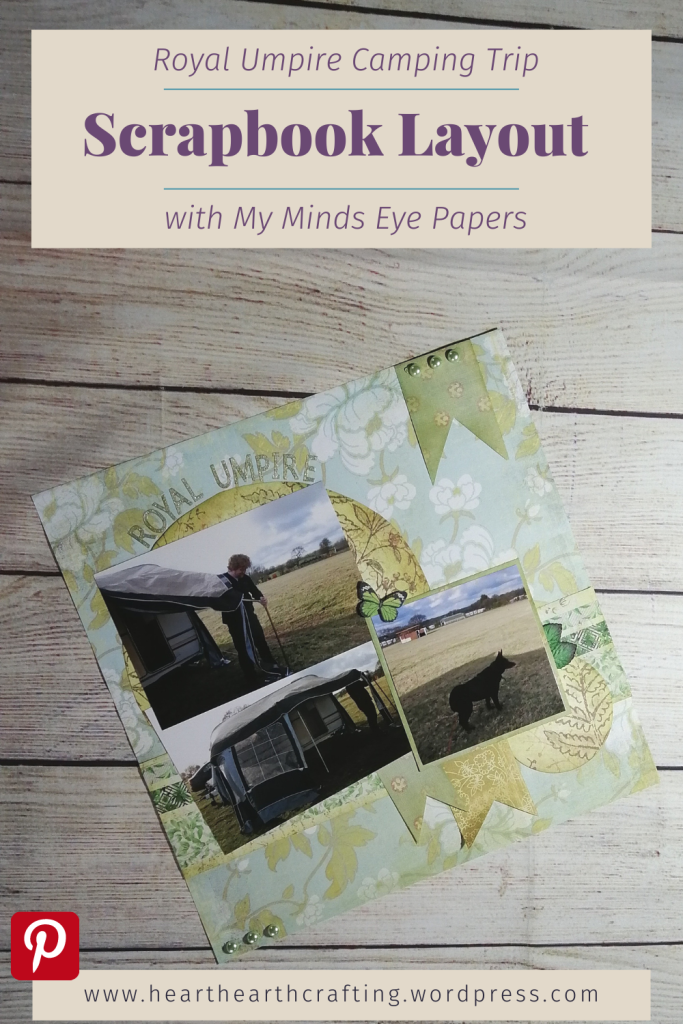 Royal Umpire Scrapbook Layout with My Minds Eye - Pinterest Pin