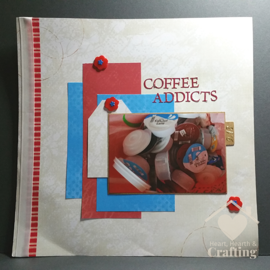 Coffee Addicts Scrapbook Layout with DCWV