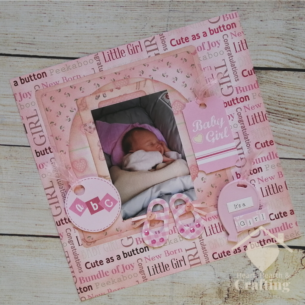 It's a Girl Scrapbook Layout with First Edition Papers